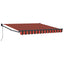 Udtrækkelig markise Rød og Sort 350 x 250 x 165 cm