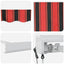 Udtrækkelig markise Rød og Sort 350 x 250 x 165 cm