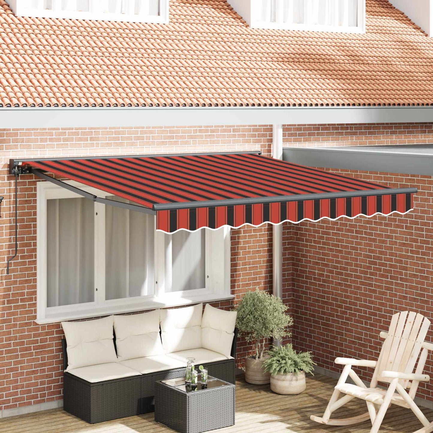 Markiseramme Orange og Sort 350 x 250 cm