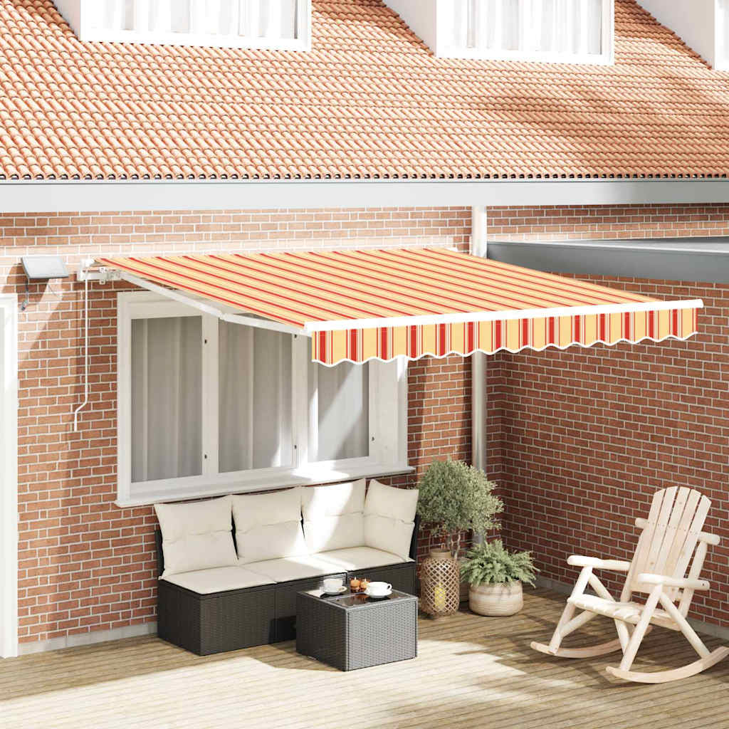 Udtrækkelig markise Gul og orange 350 x 250 cm
