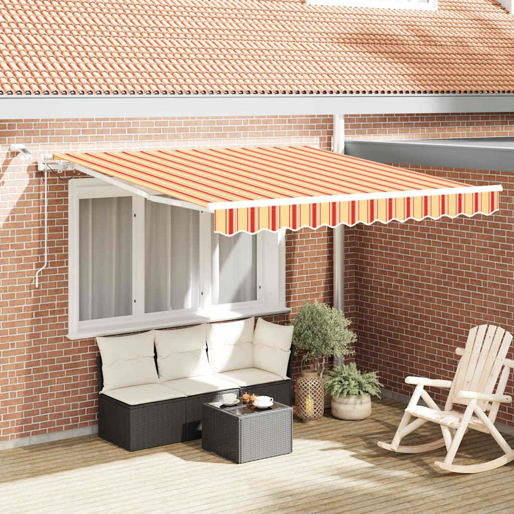 Udtrækkelig markise Gul og orange 350 x 250 cm Polyester