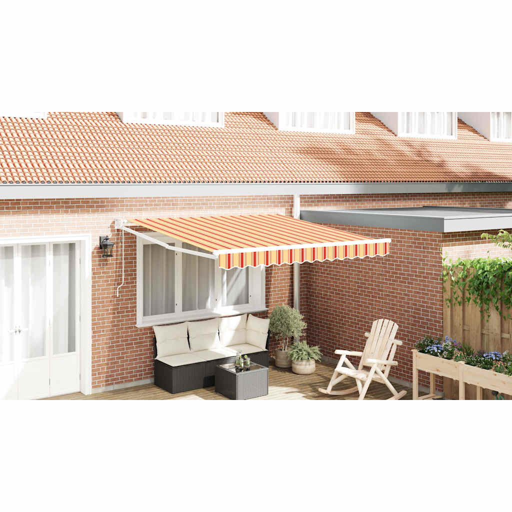 Udtrækkelig markise Gul og orange 350 x 250 x 165 cm
