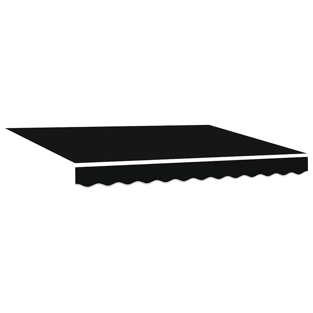 Udtrækkelig markise Sort 350 x 250 cm Stof og aluminium