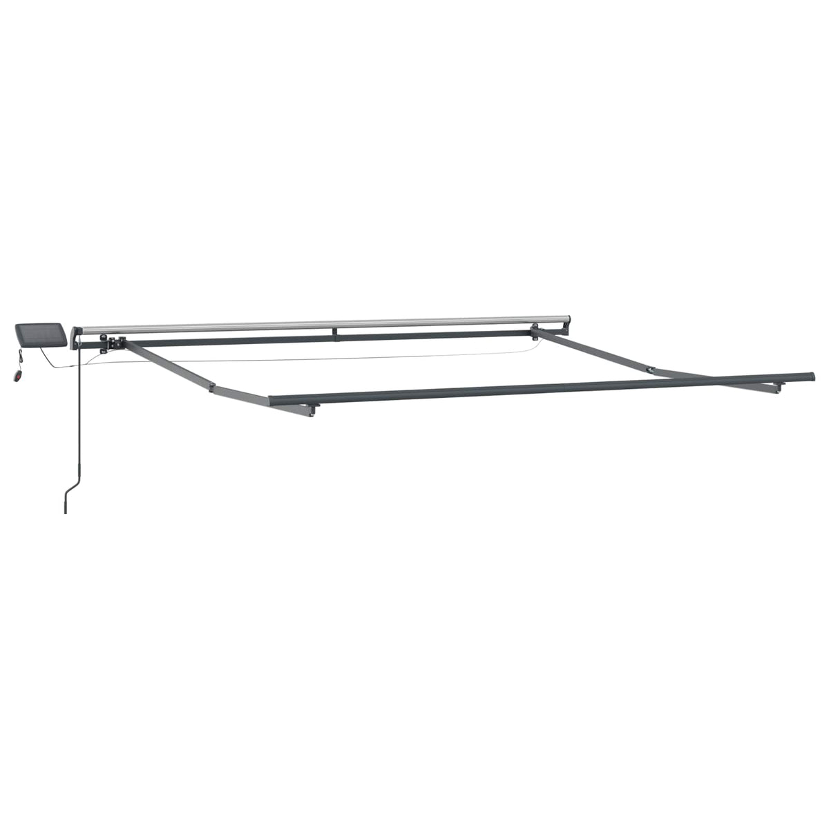 Udtrækkelig markise Sort 350 x 250 cm Stof og aluminium