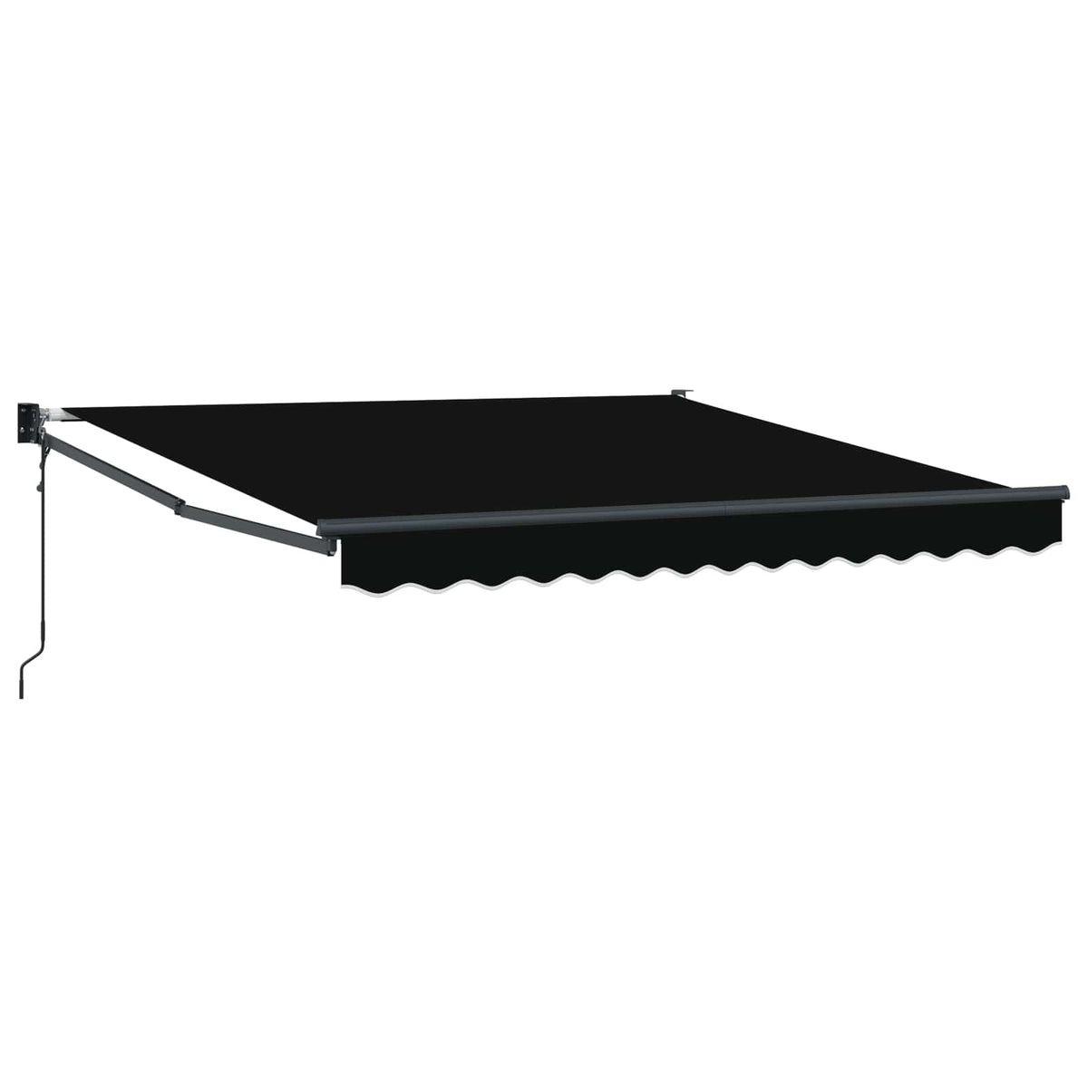 Udtrækkelig markise Sort 350 x 250 cm Polyester og metal