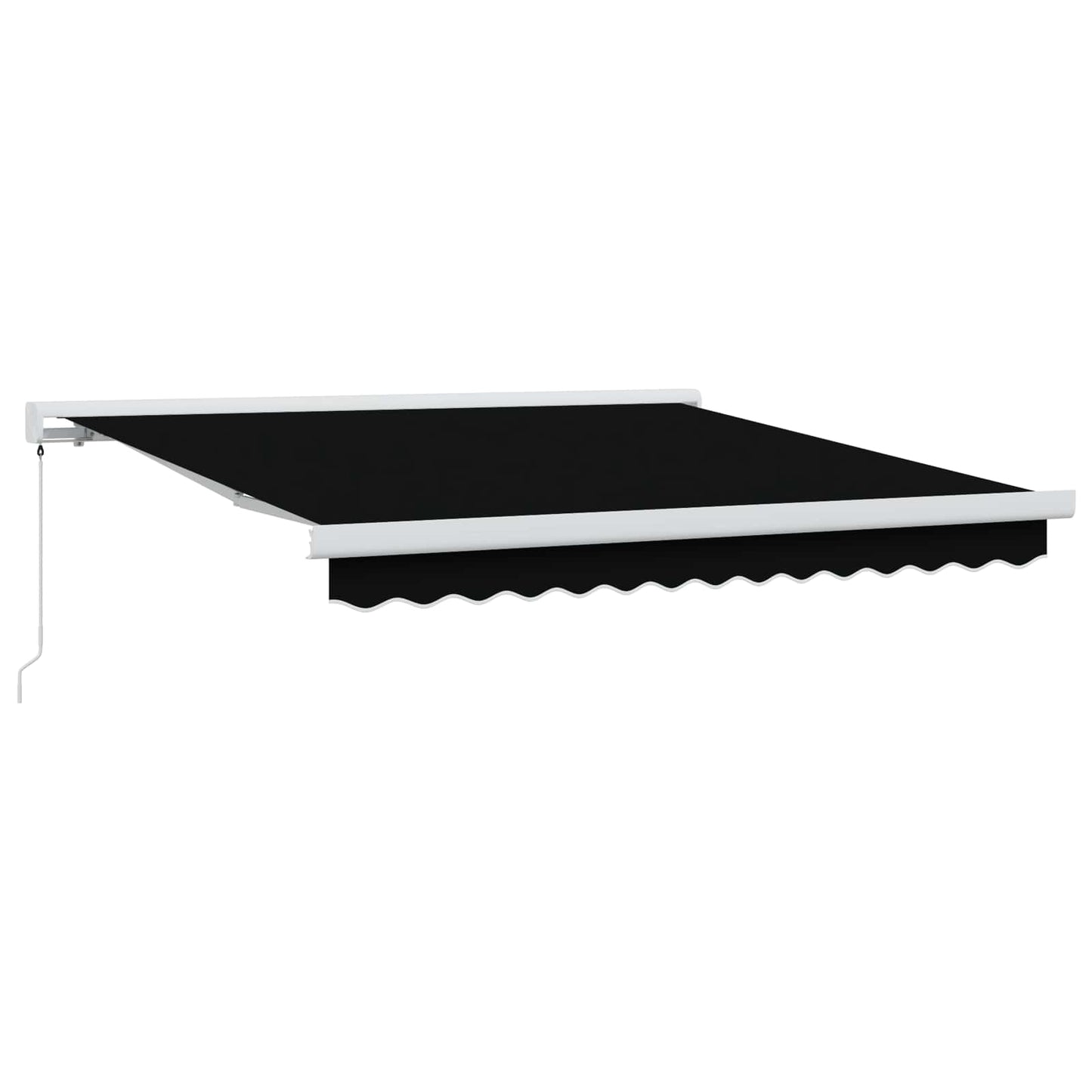 Udtrækkelig markise Sort 350 x 250 cm Canvas og Aluminium