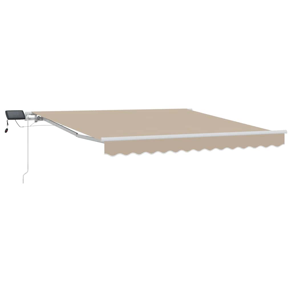 Udtrækkelig markise Beige 350 x 250 cm Stof og aluminium