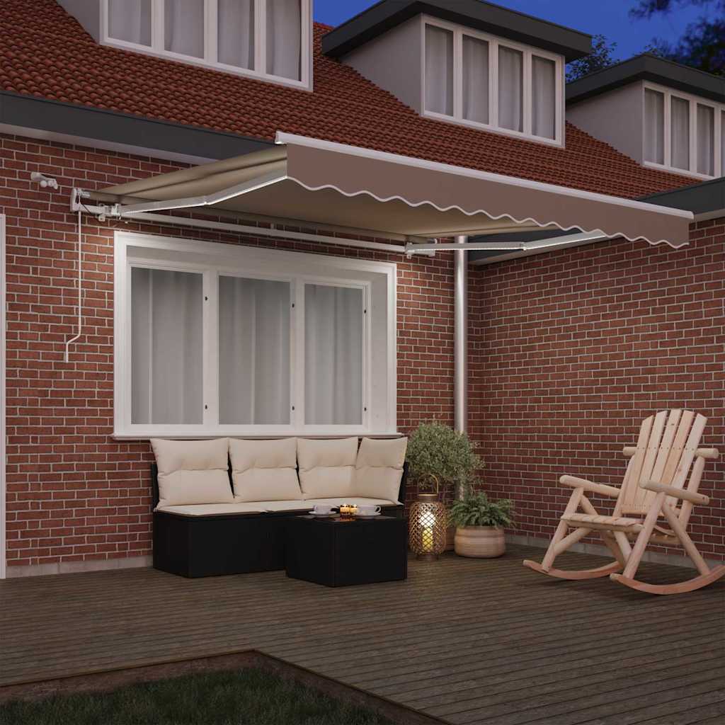 Udtrækkelig markise Beige 350 x 250 cm Polyester
