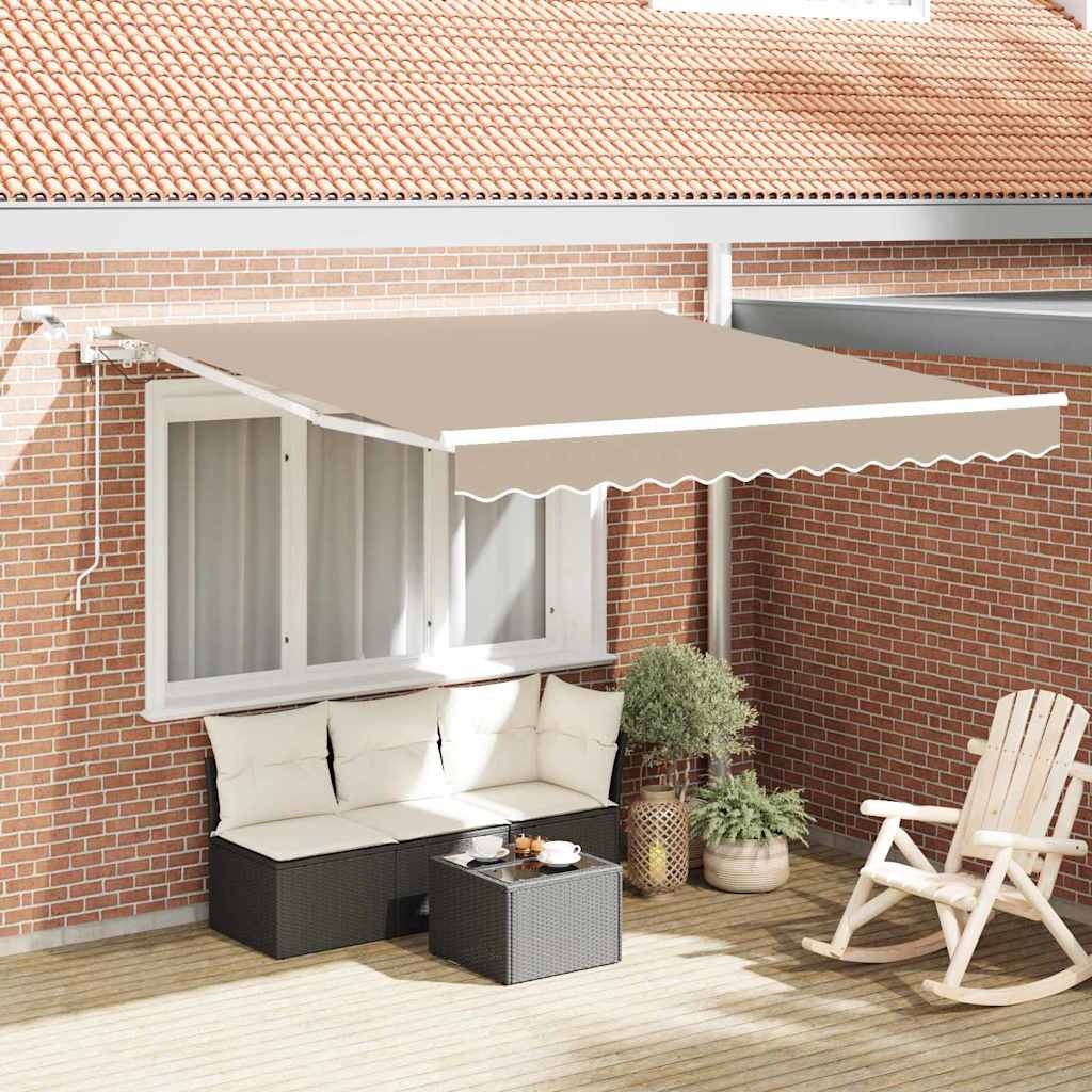 Udtrækkelig markise Beige 350 x 250 cm Polyester