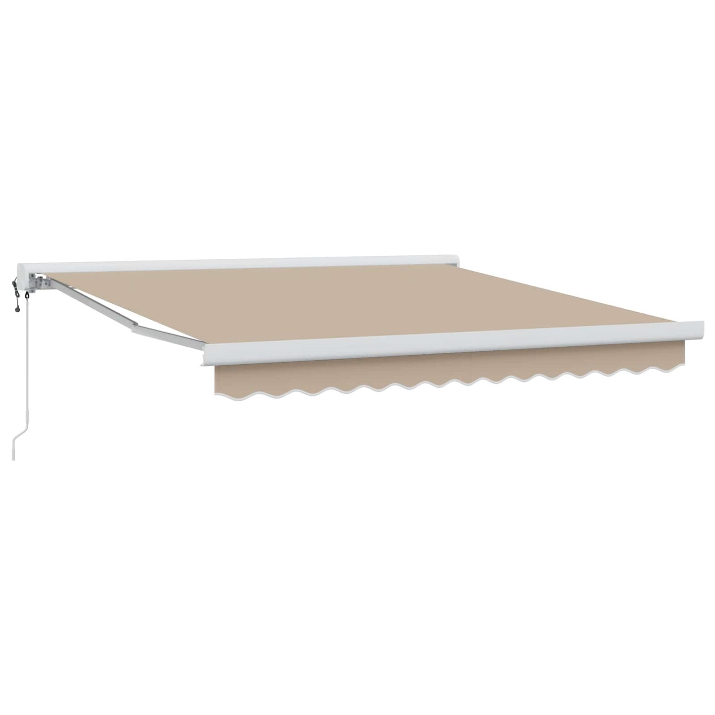 Udtrækkelig markise Beige 350 x 250 x 165 cm Stof og Metal