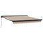 Udtrækkelig markise Beige 350 x 250 cm Stof og Metal