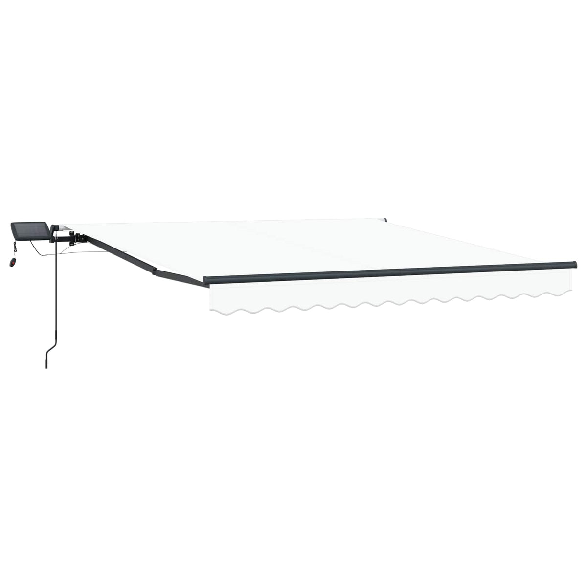 Udtrækkelig markise Hvid 350 x 250 cm Stof og aluminium