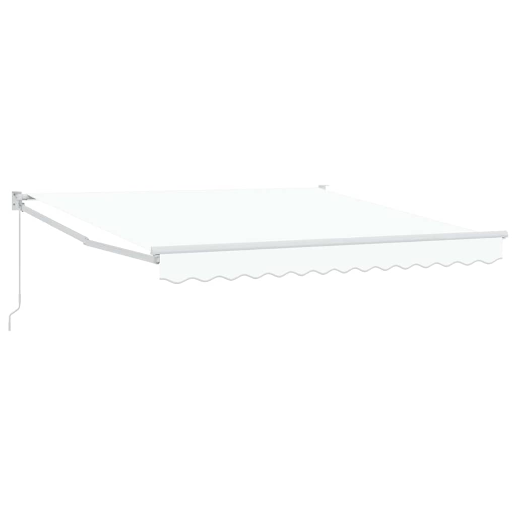 Udtrækkelig markise Hvid 350 x 250 cm