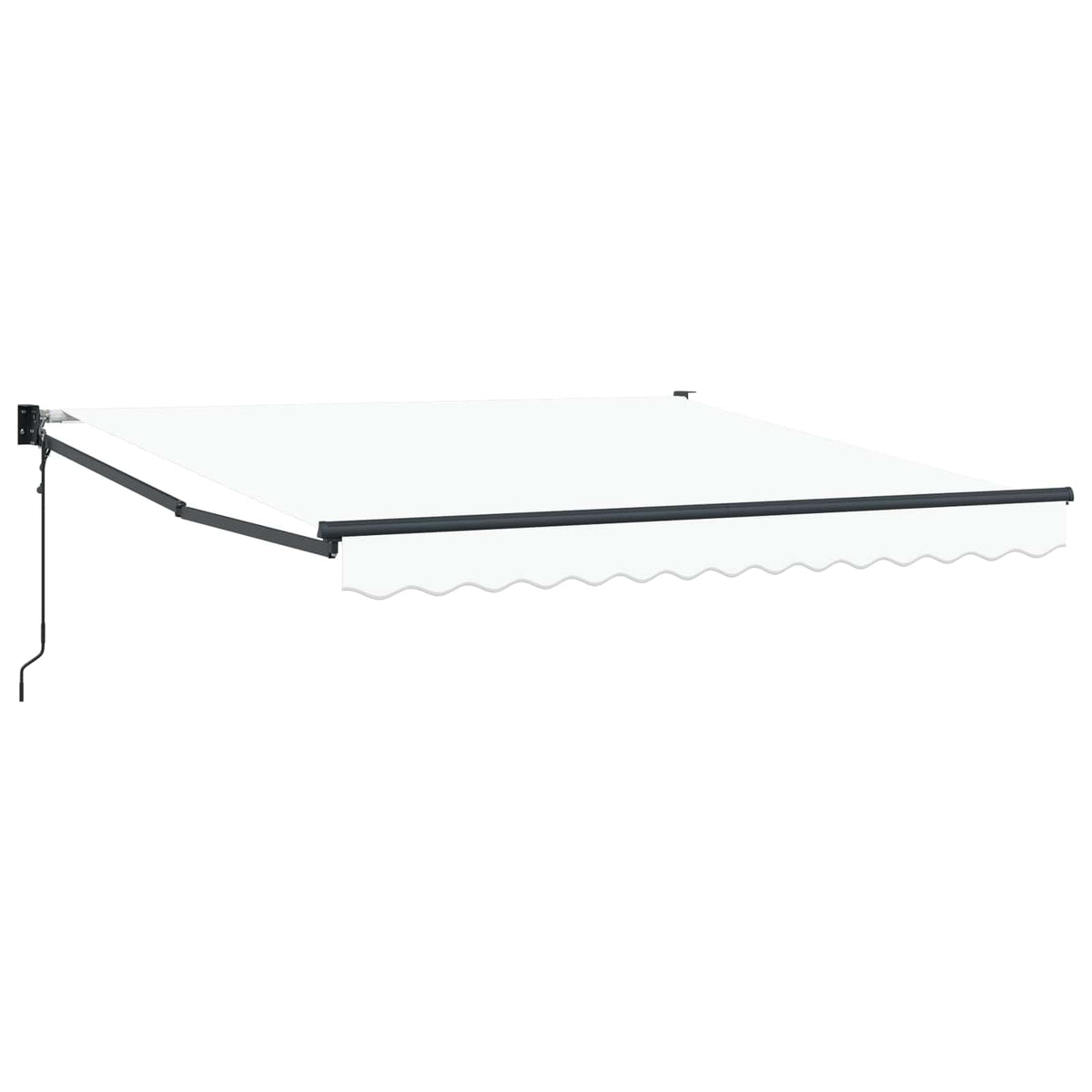 Udtrækkelig markise Hvid 350 x 250 cm Polyester og metal