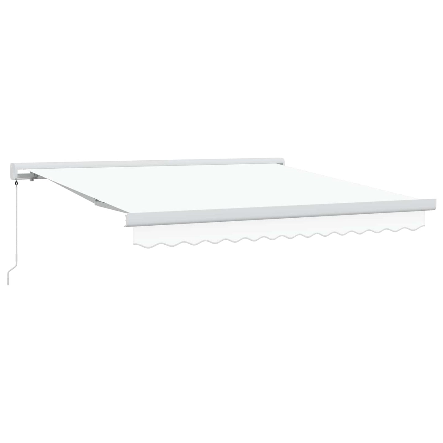 Udtrækkelig markise Hvid 350 x 250 cm Canvas og Aluminium