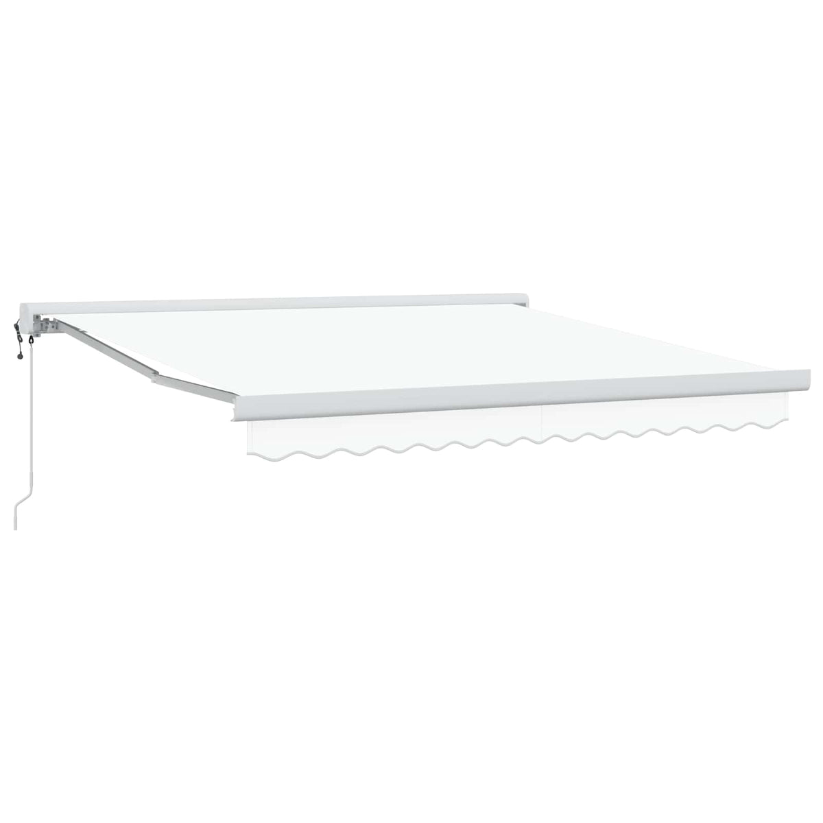 Udtrækkelig markise Hvid 350 x 250 x 165 cm Stof og Metal
