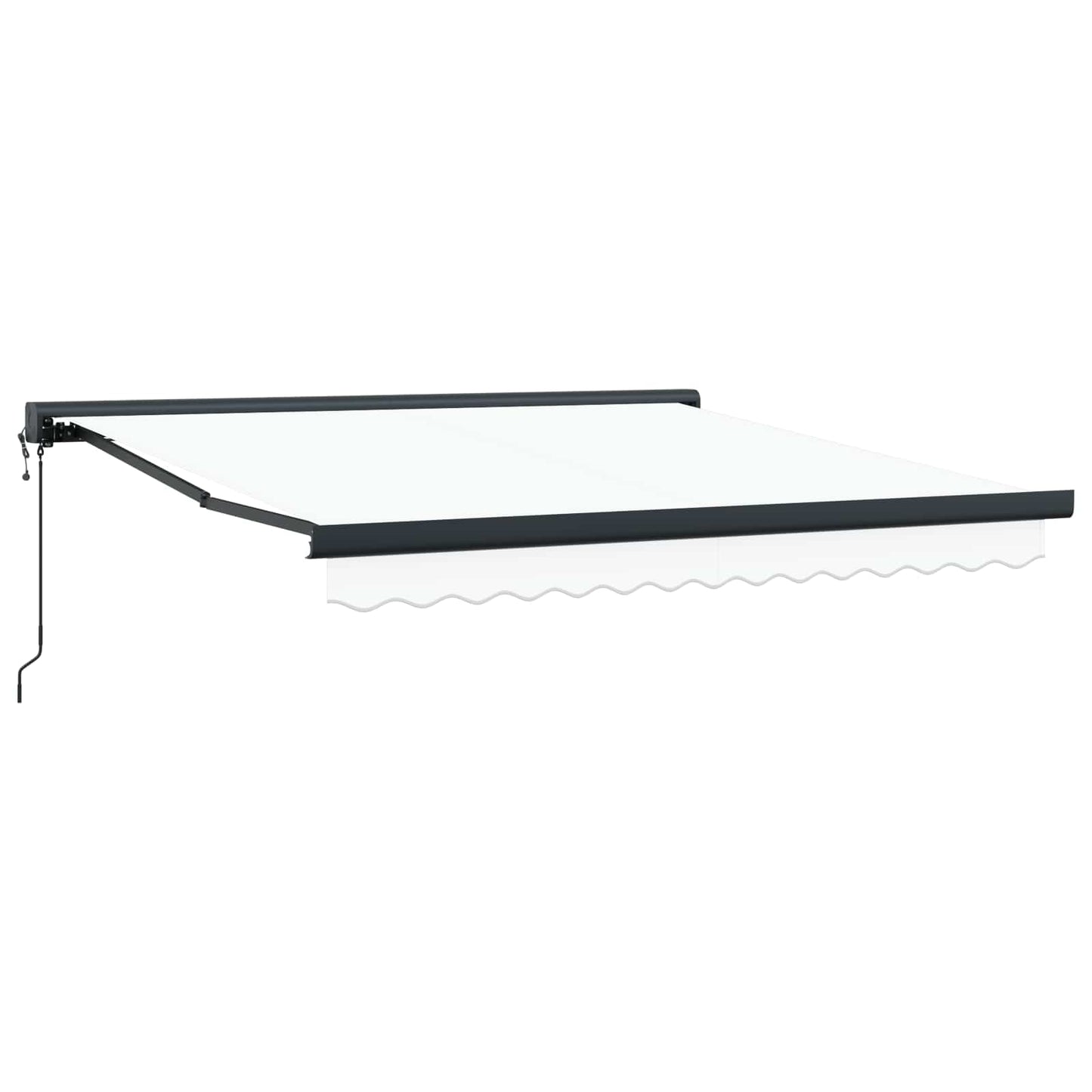 Udtrækkelig markise Hvid 350 x 250 x 165 cm Stof og Metal