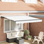 Markiseramme Hvid 350 x 250 cm Polyester med PU belægning