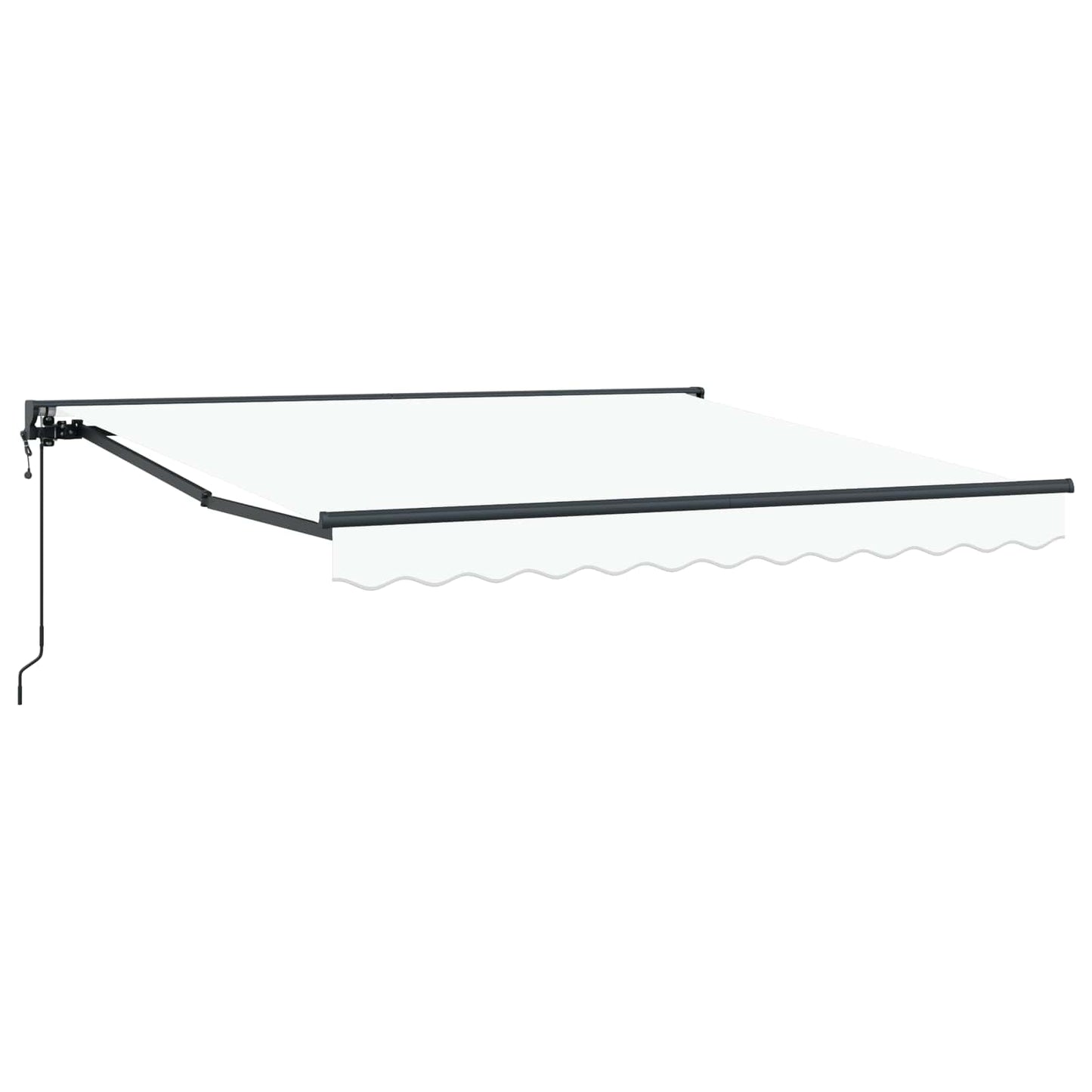 Markiseramme Hvid 350 x 250 cm Polyester med PU belægning