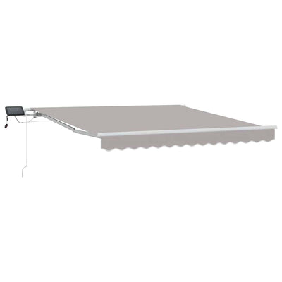 Udtrækkelig markise Lysegrå 350 x 250 cm Stof og aluminium