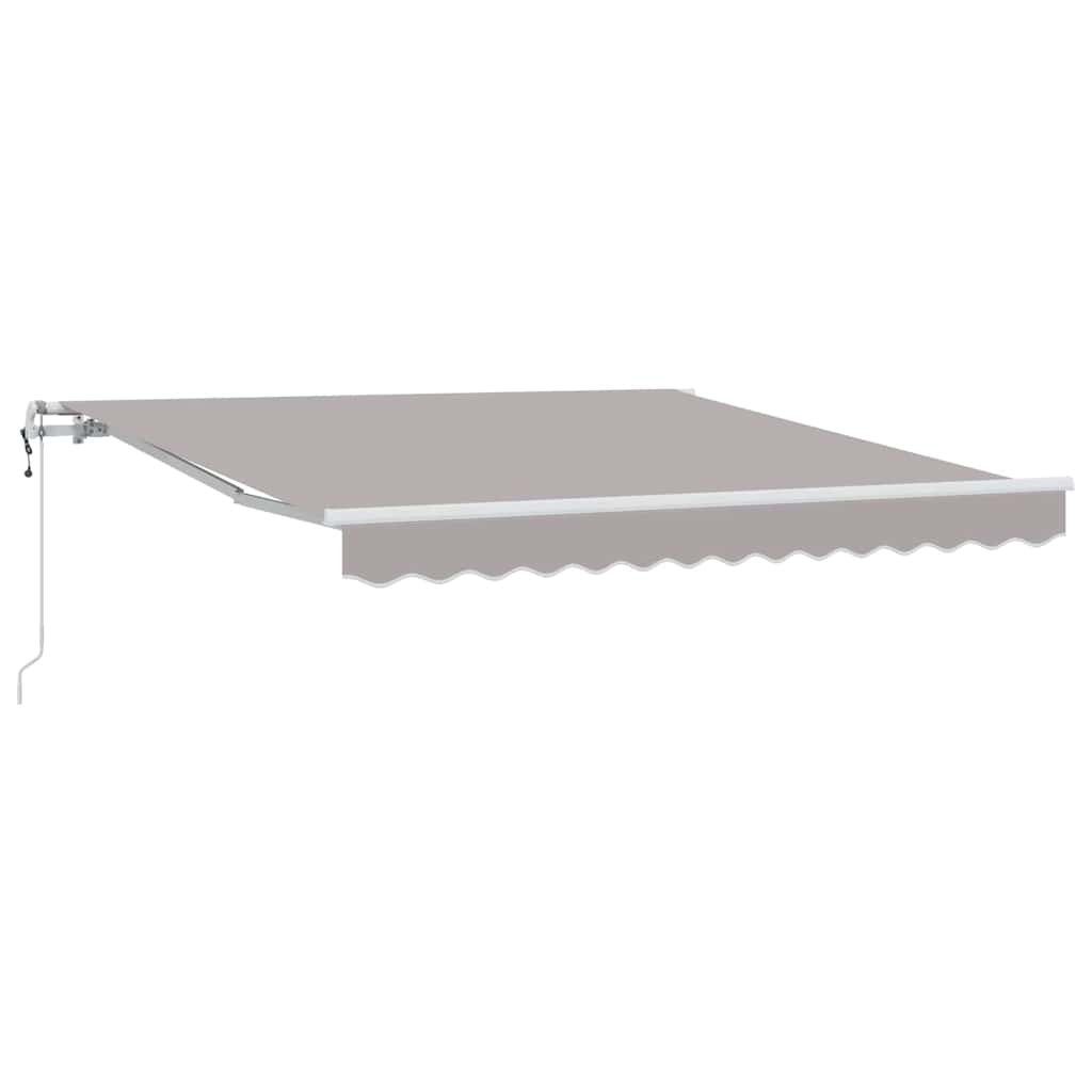 Udtrækkelig markise Lysegrå 350 x 250 cm Stof og aluminium