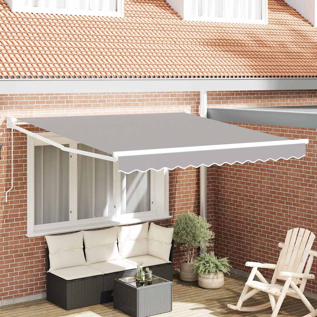 Udtrækkelig markise Lysegrå 350 x 250 cm