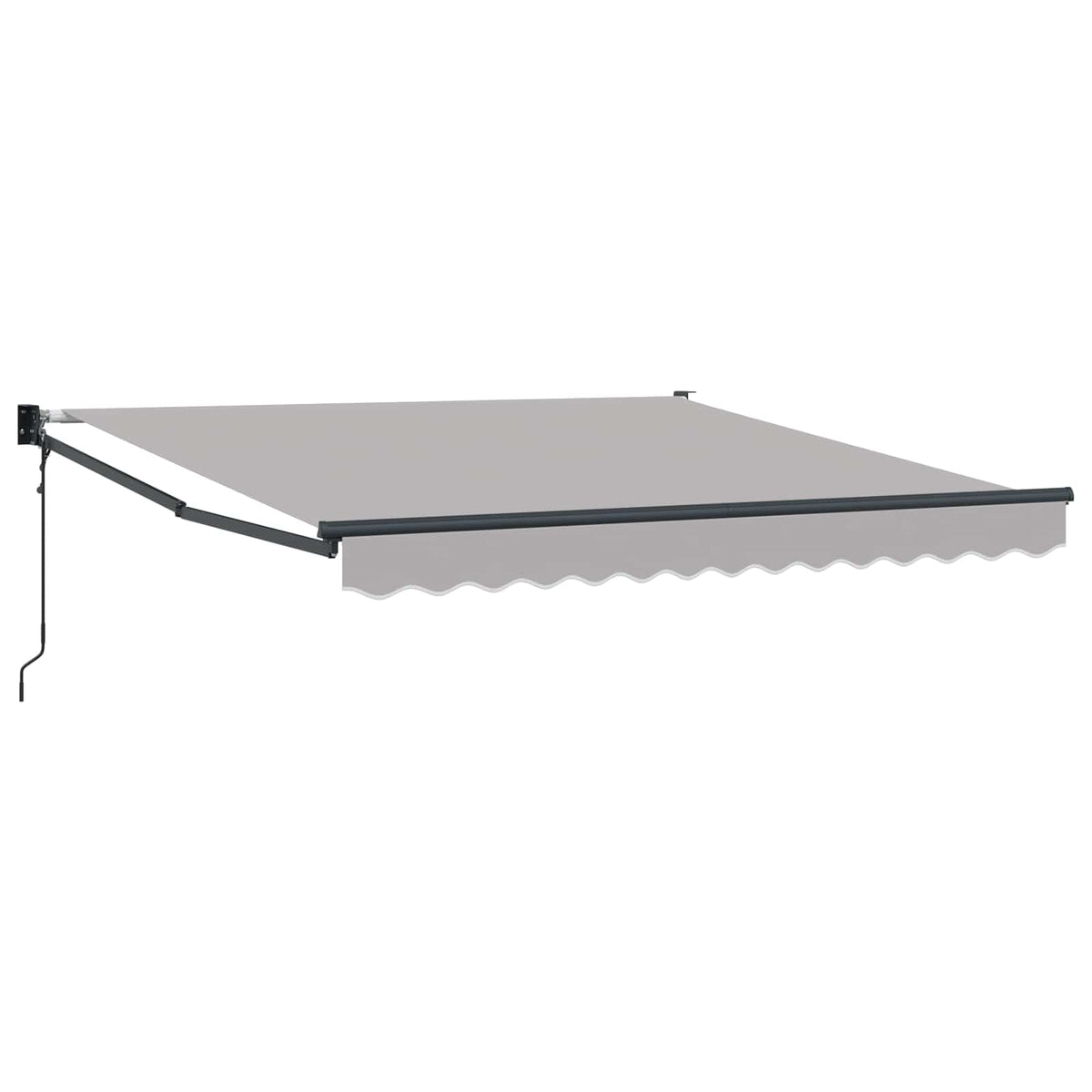 Udtrækkelig markise Lysegrå 350 x 250 cm Polyester og metal