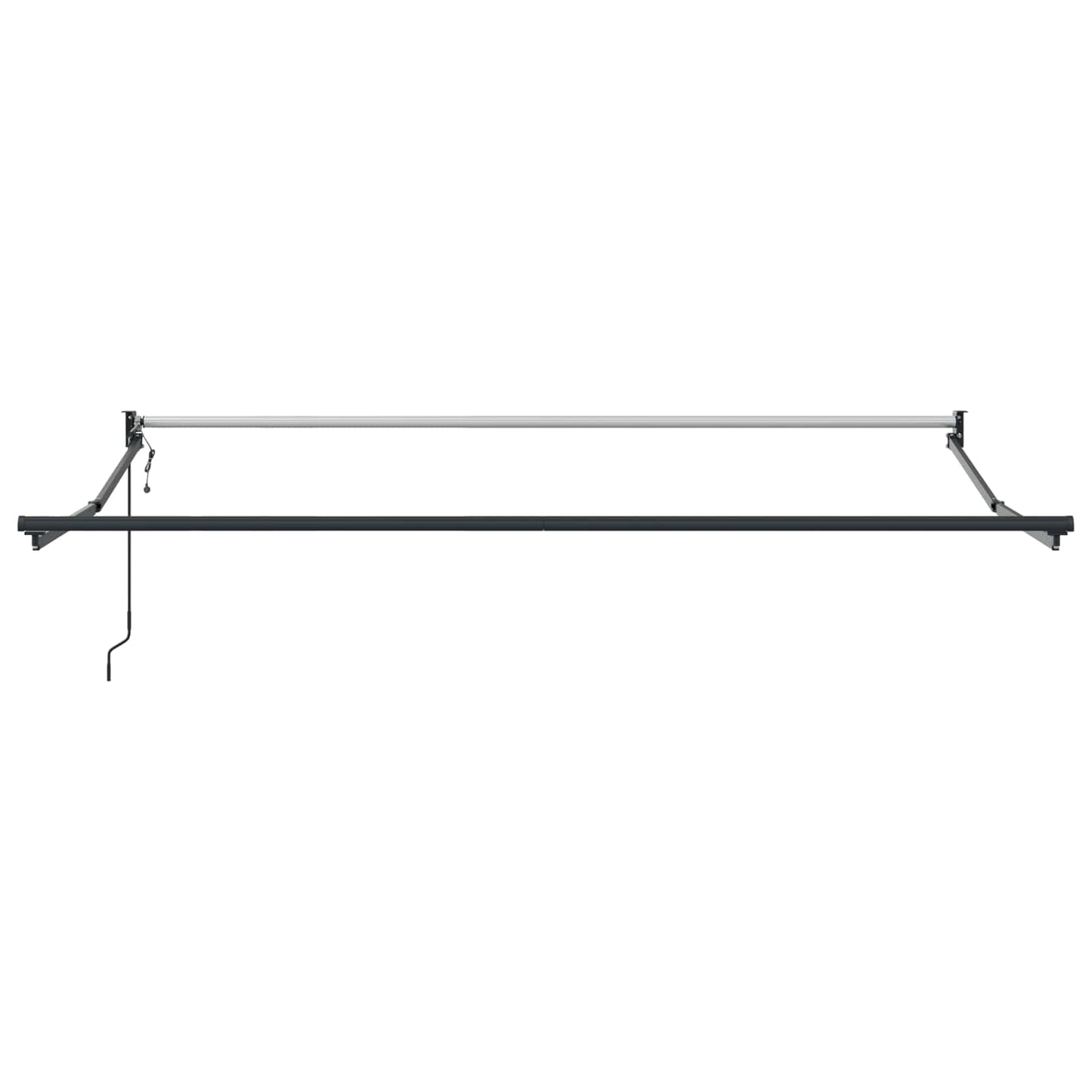 Udtrækkelig markise Lysegrå 350 x 250 cm Polyester og metal
