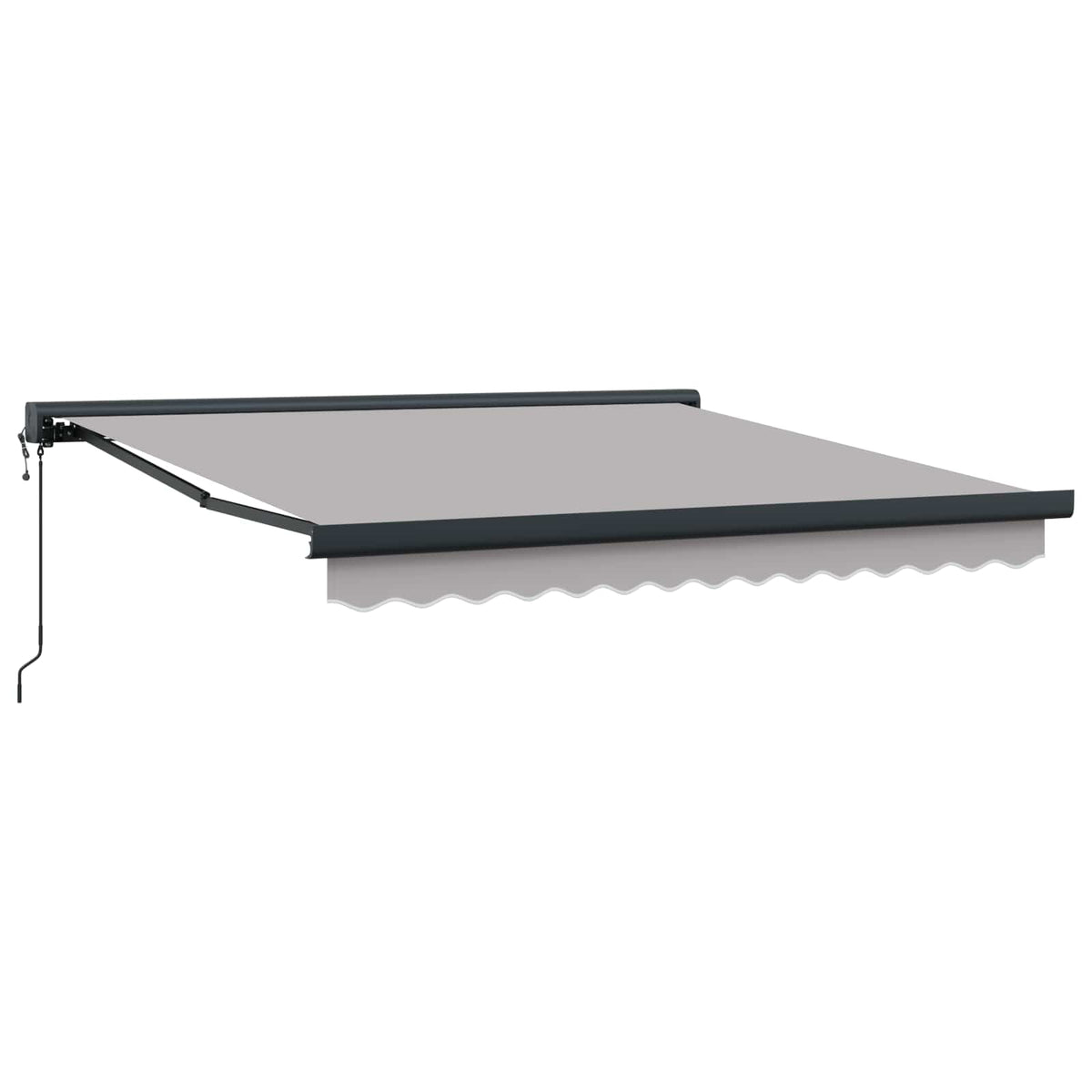 Udtrækkelig markise Lysegrå 350 x 250 x 165 cm Stof og Metal