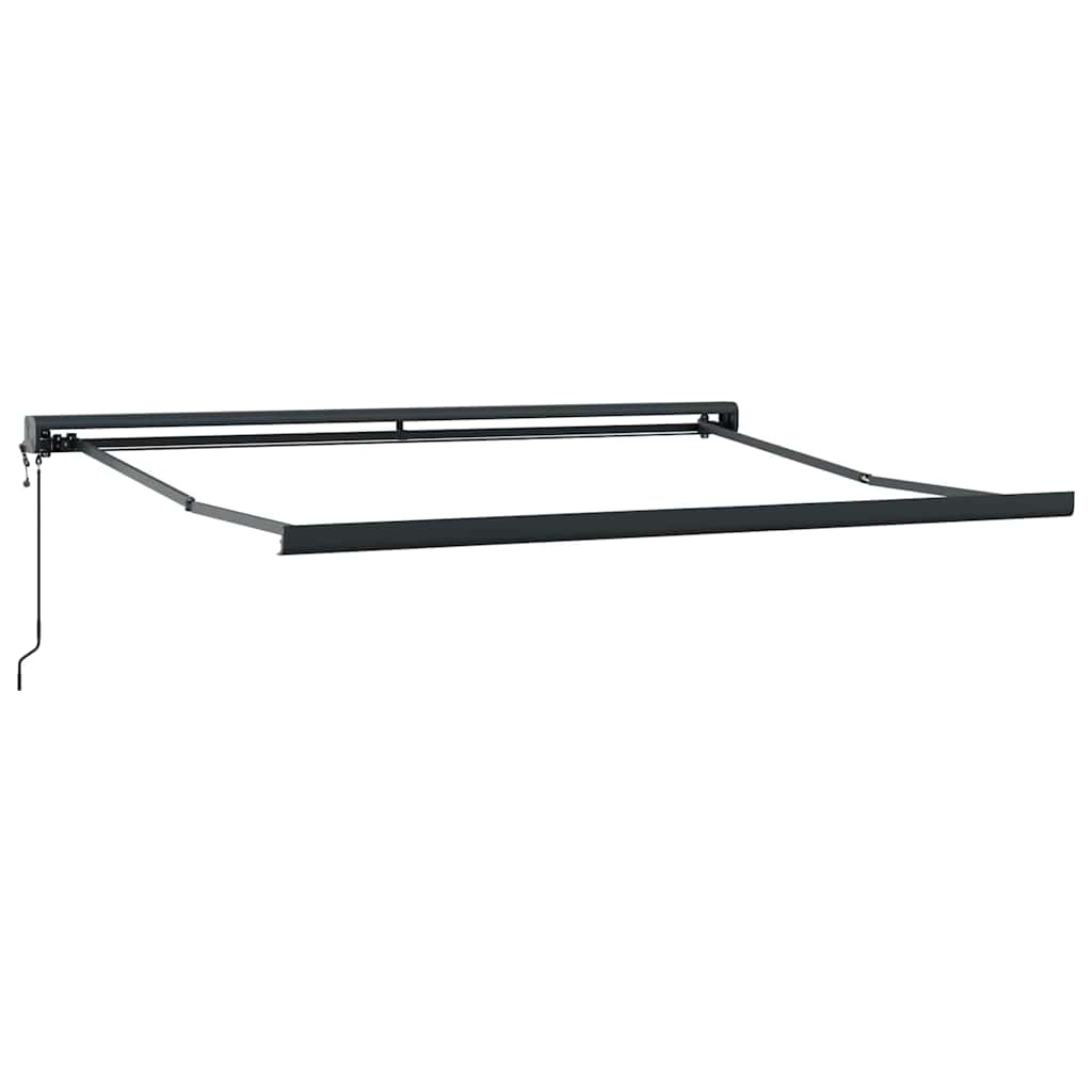 Udtrækkelig markise Grøn og Hvid 350 x 250 x 165 cm