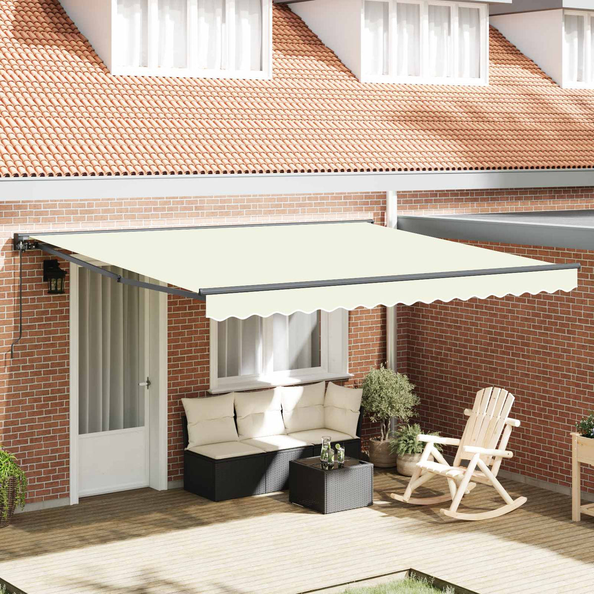 Markiseramme Cremefarvet 400 × 300 cm