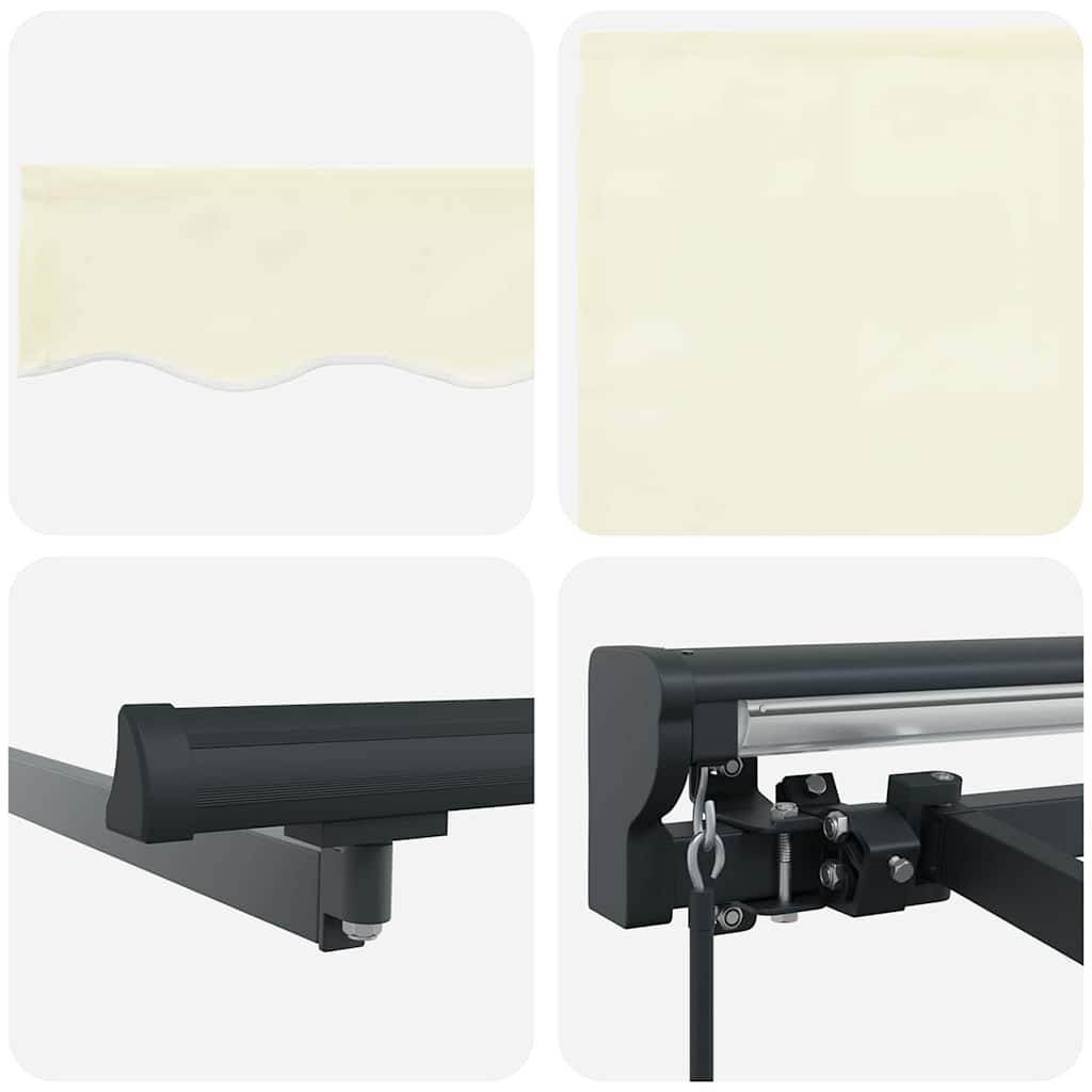 Udtrækkelig markise Creme 400 × 300 cm Polyester og Aluminium
