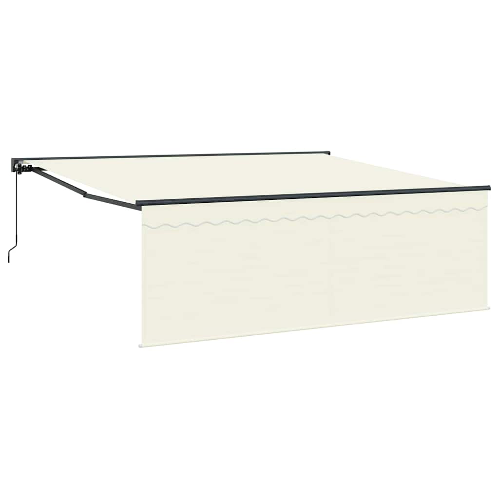 Udtrækkelig markise Creme 400 × 300 cm Polyester og Aluminium