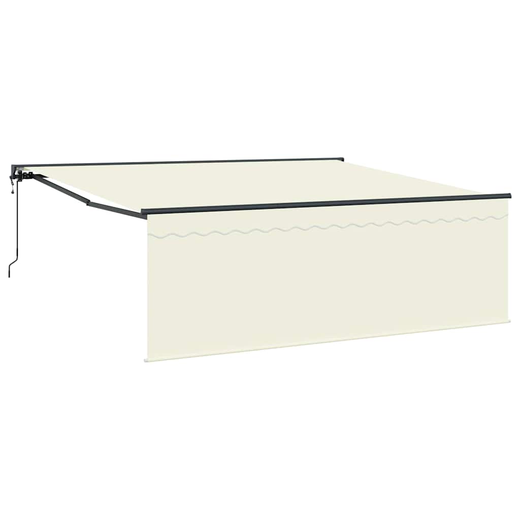 Udtrækkelig markise Creme 400 × 300 cm Polyester og Aluminium