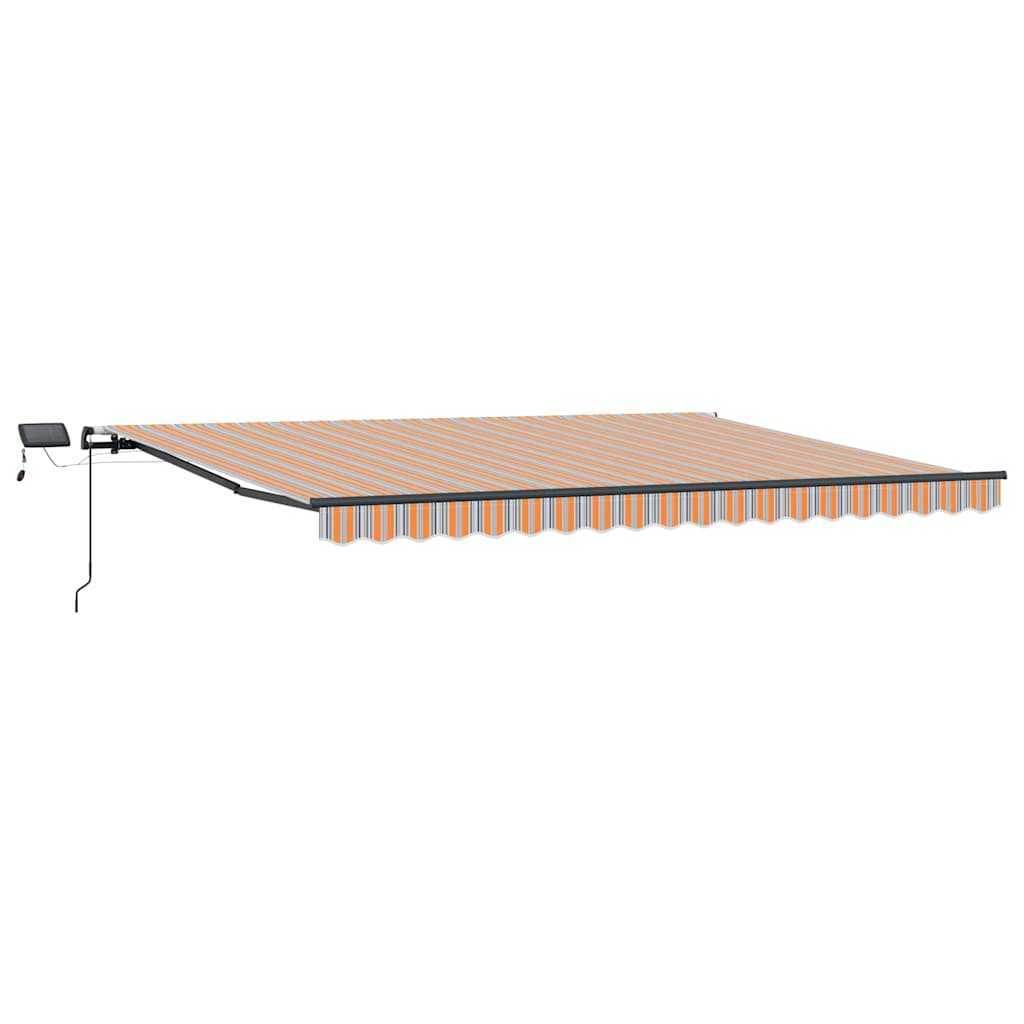 Udtrækkelig markise Flerfarvet 400 × 300 cm Stof og aluminium