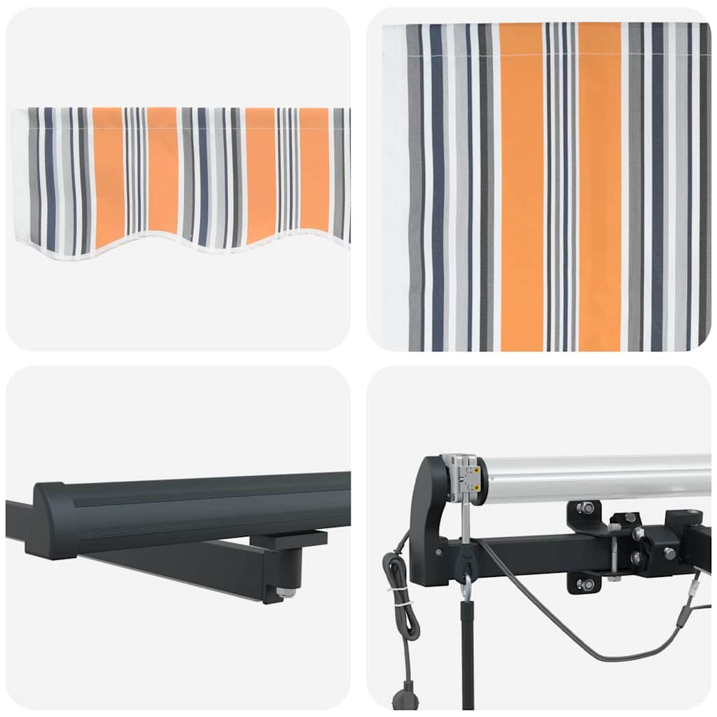 Udtrækkelig markise Flerfarvet 400 × 300 cm Polyester