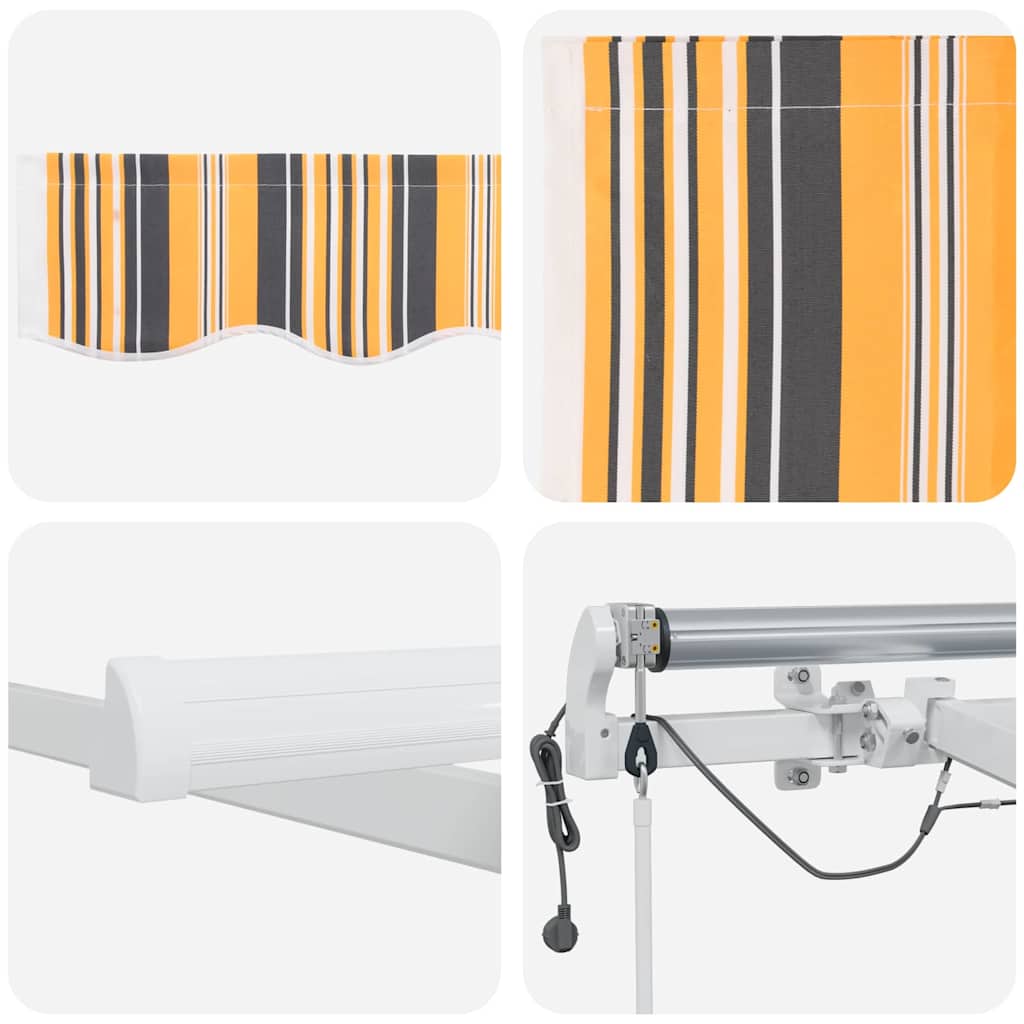 Udtrækkelig markise Flerfarvet 400 × 300 cm Polyester