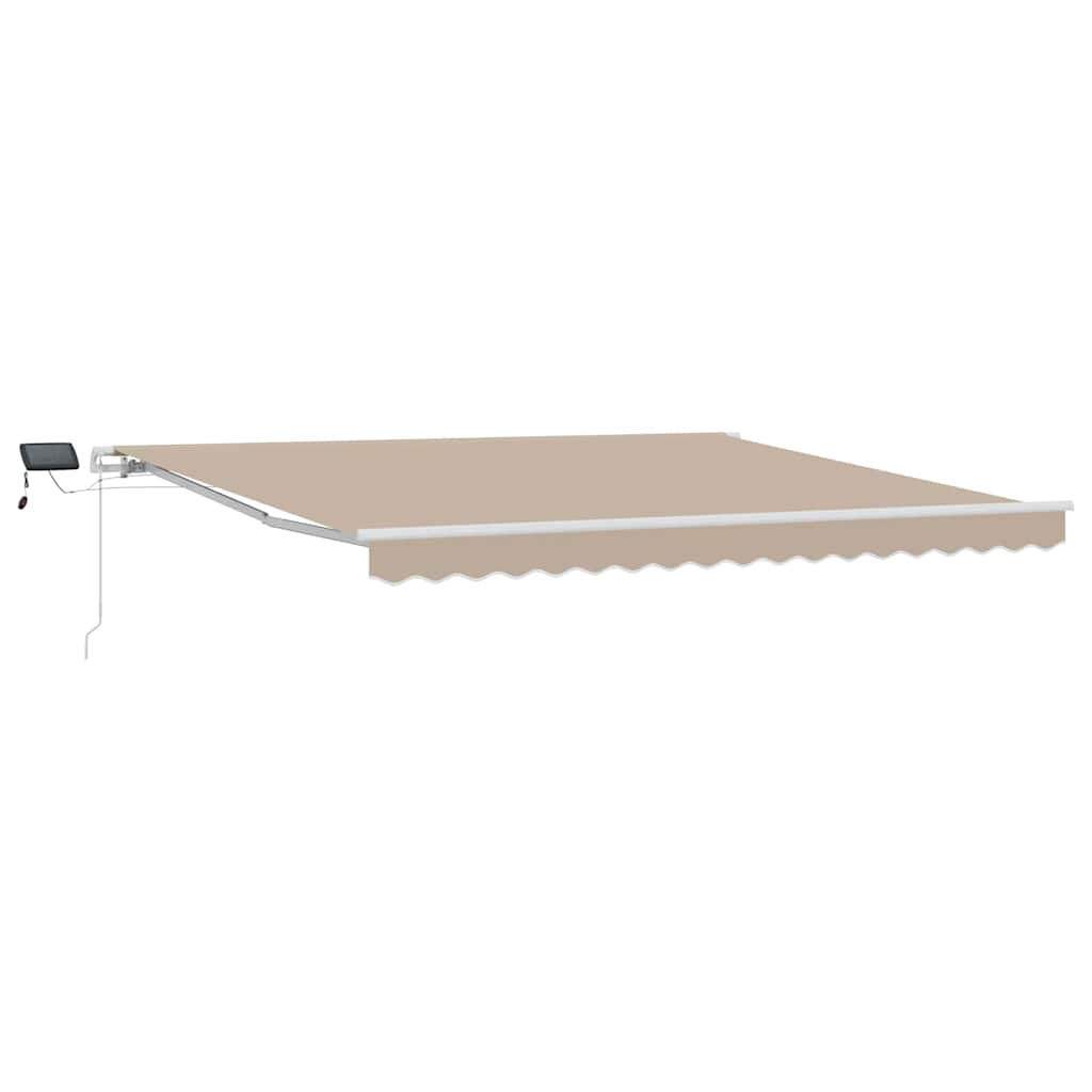 Udtrækkelig markise Beige 400 × 300 cm Stof og aluminium
