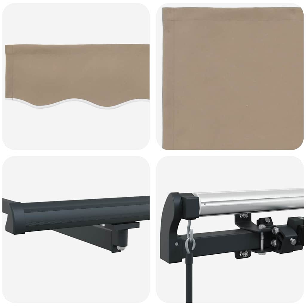 Udtrækkelig markise Beige 400 × 300 cm Polyester og Aluminium