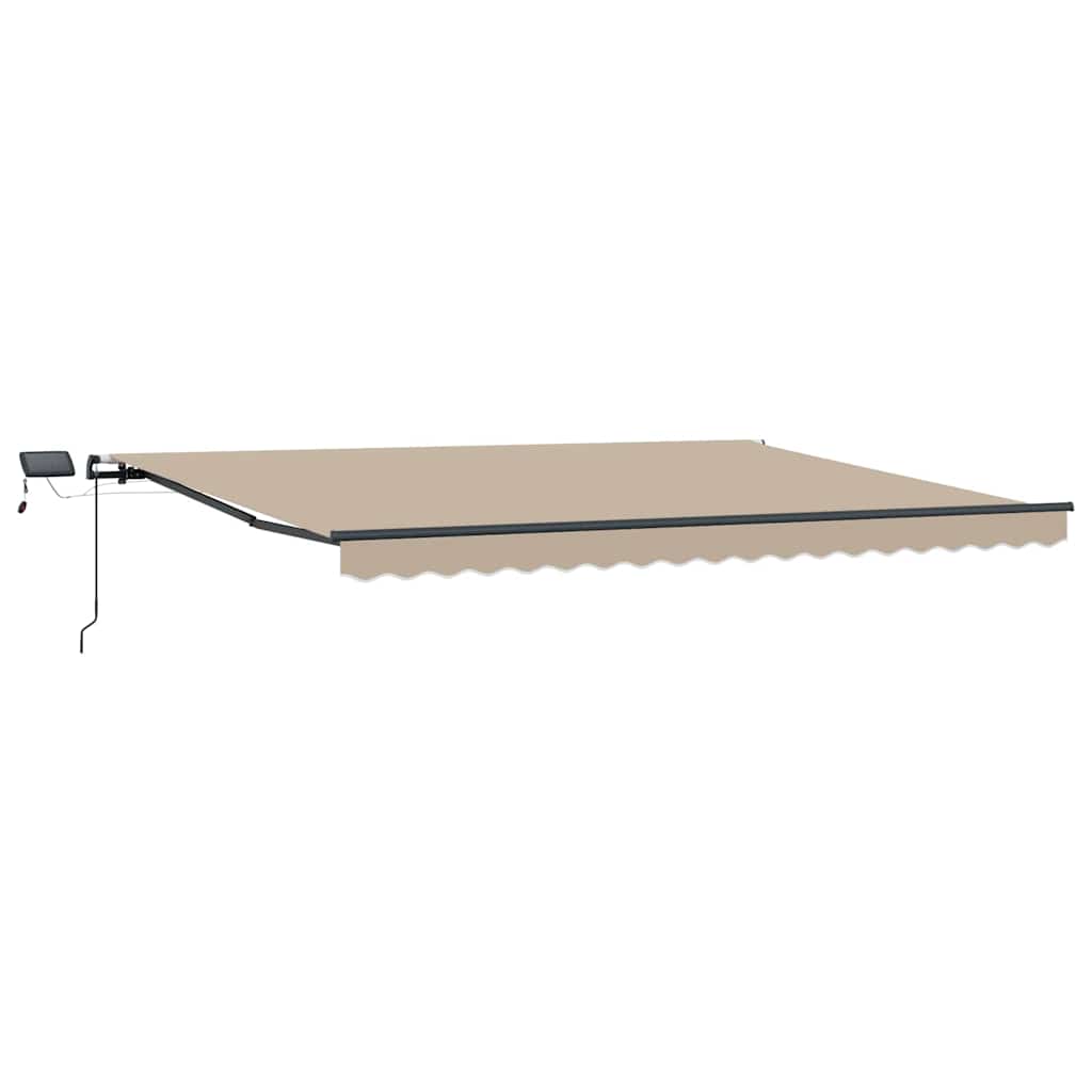 Udtrækkelig markise Beige 400 × 300 cm Stof og aluminium