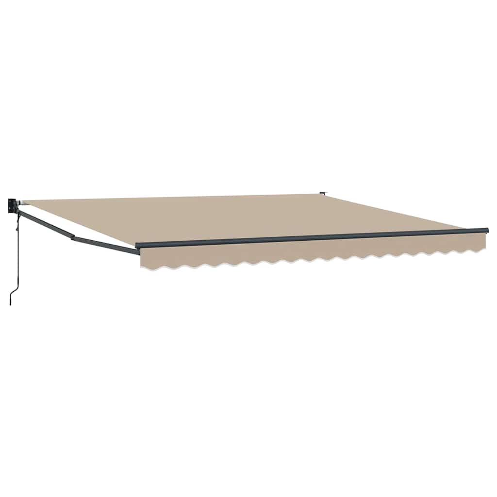 Udtrækkelig markise Beige 400 × 300 cm Polyester og metal