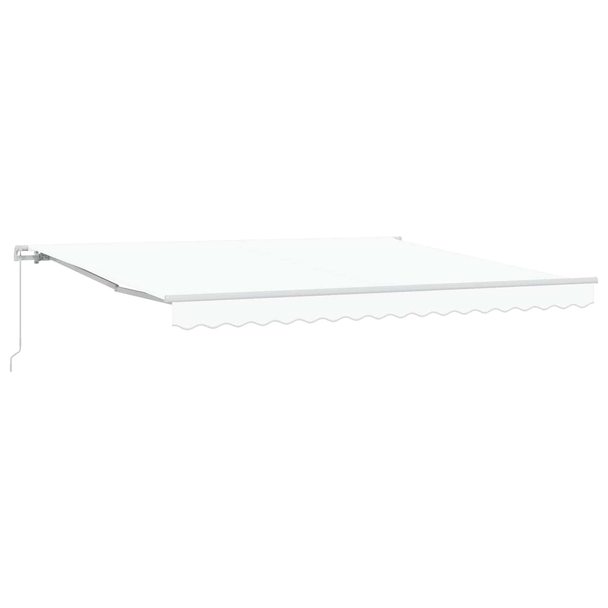 Udtrækkelig markise Hvid 400 × 300 cm Polyester og Aluminium