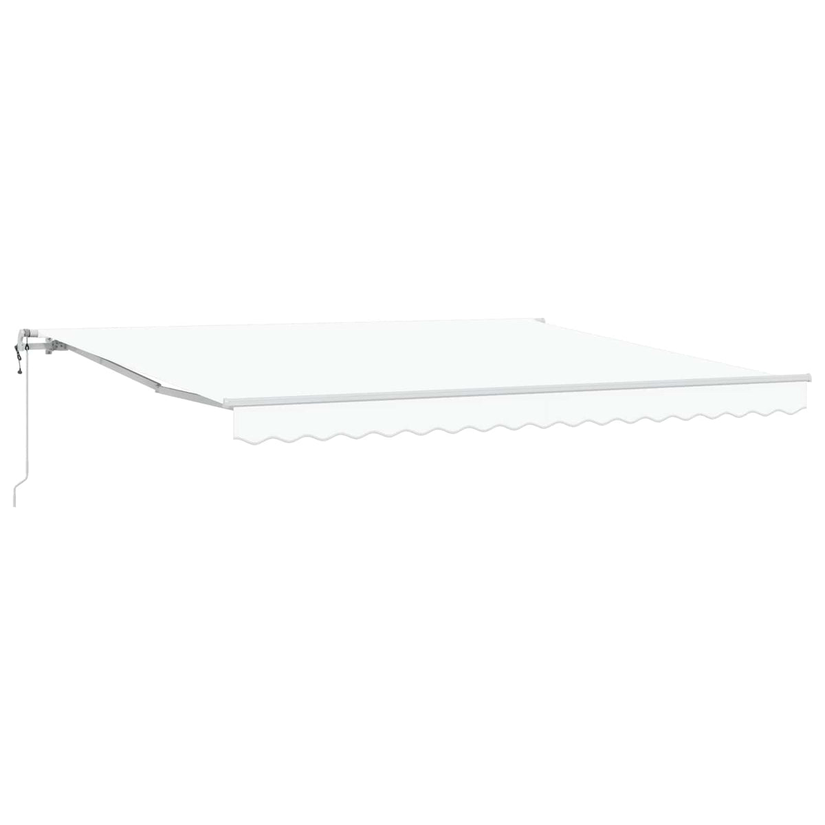 Udtrækkelig markise Hvid 400 × 300 cm Stof og aluminium