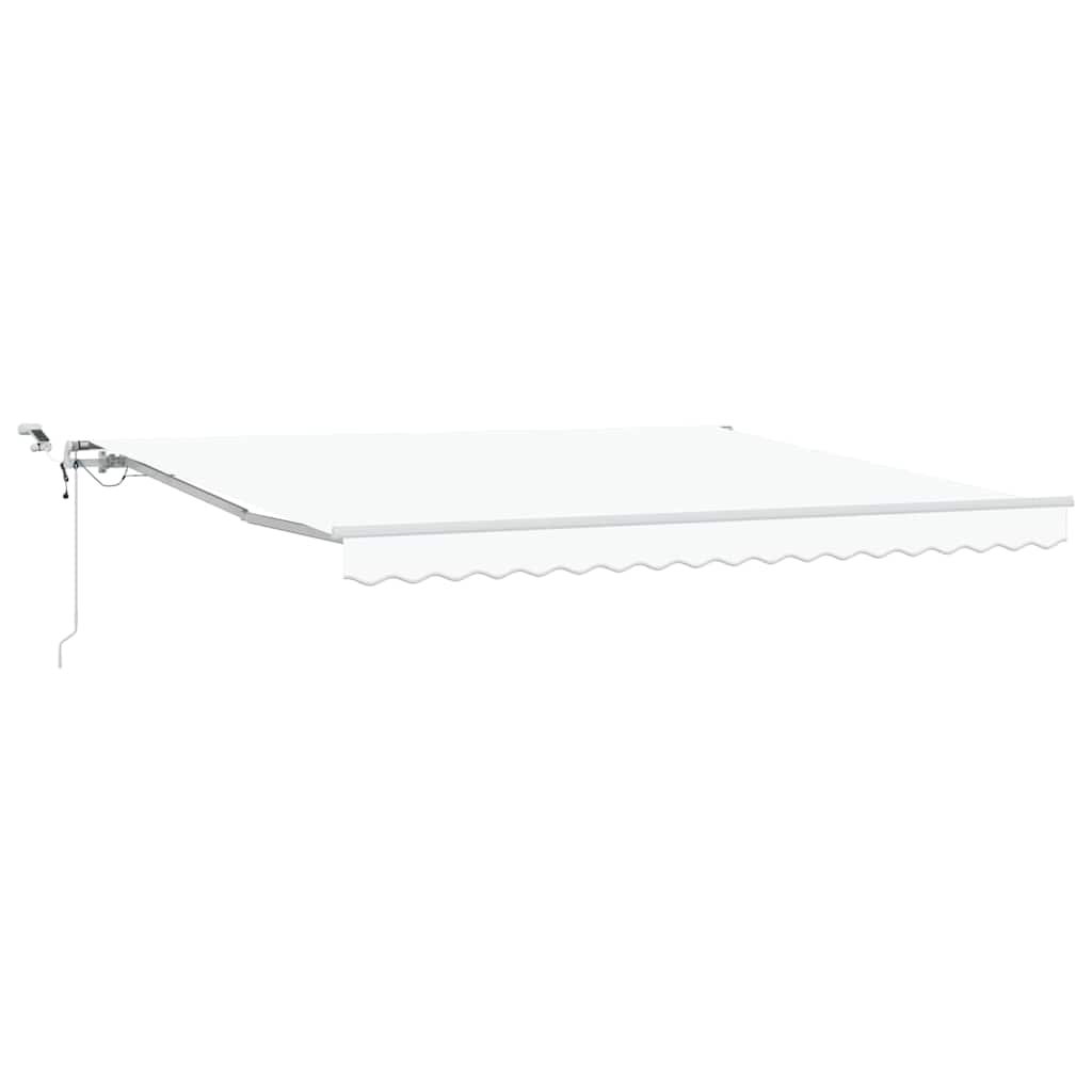Udtrækkelig markise Hvid 400 × 300 cm Polyester