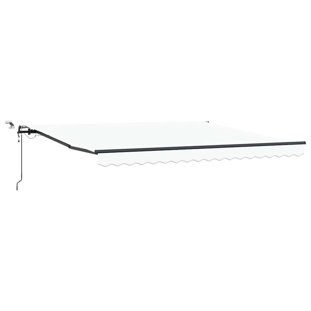 Udtrækkelig markise Hvid 400 × 300 cm Polyester