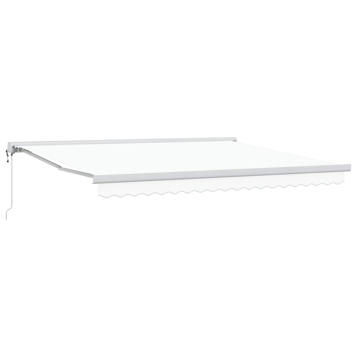 Udtrækkelig markise Hvid 400 × 300 cm Stof og Metal