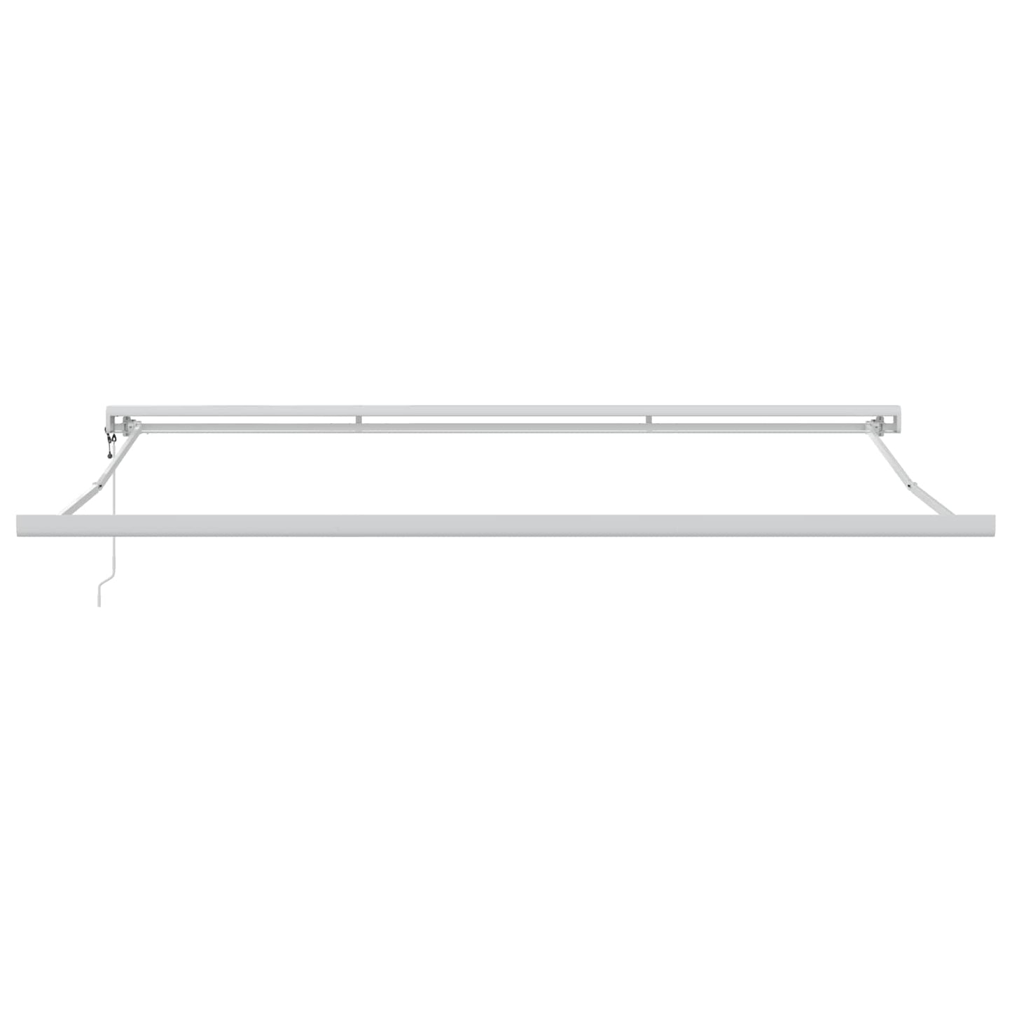 Udtrækkelig markise Hvid 400 × 300 cm Stof og Metal