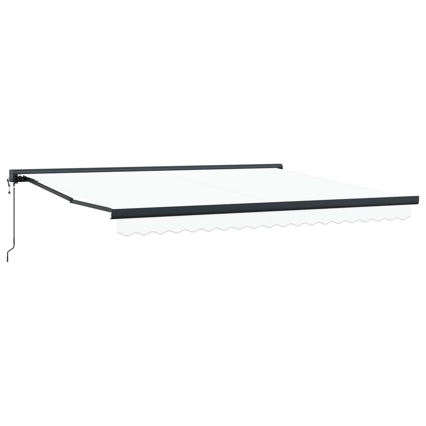 Udtrækkelig markise Hvid 400 × 300 cm Stof og Metal