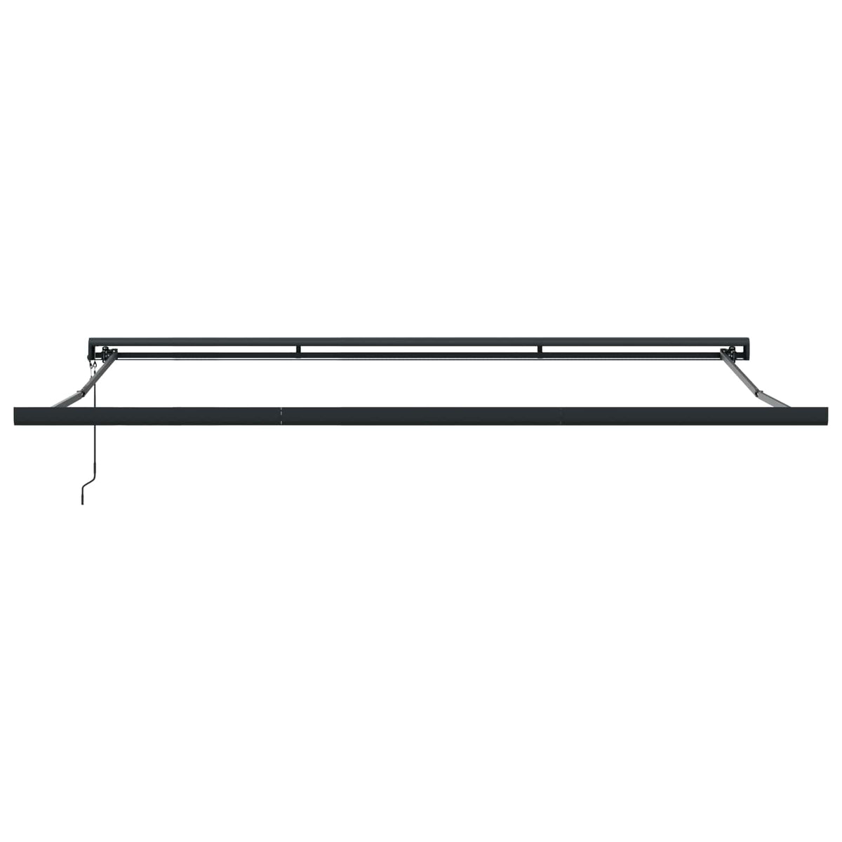 Udtrækkelig markise Hvid 400 × 300 cm Stof og Metal