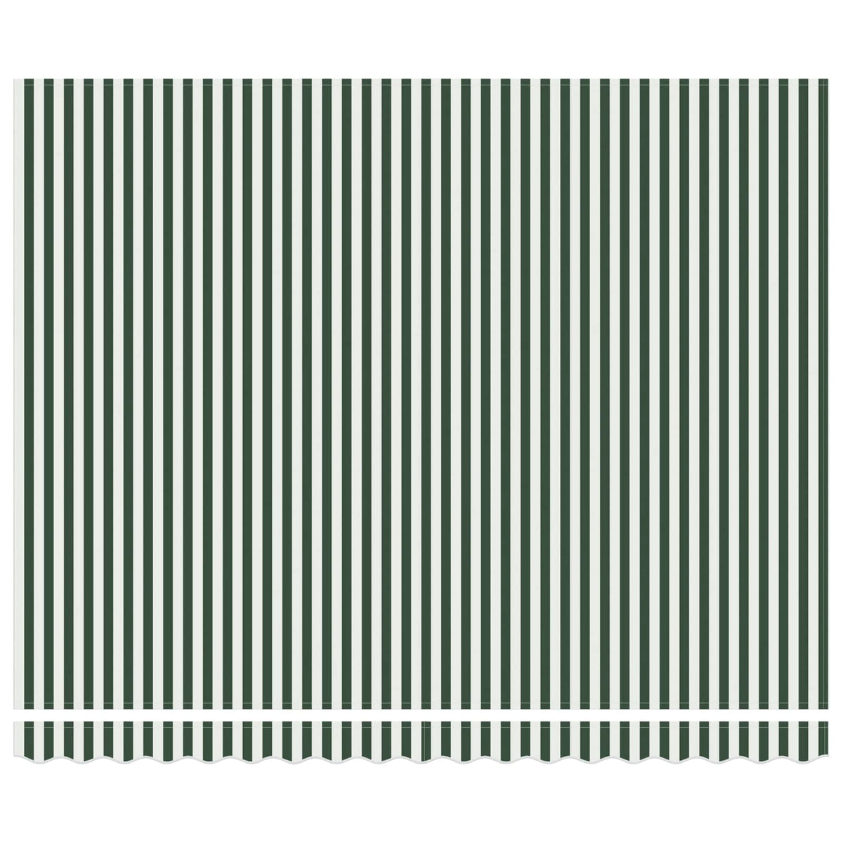 Udtrækkelig markise Grøn og Hvid 400 × 300 cm Stof og aluminium